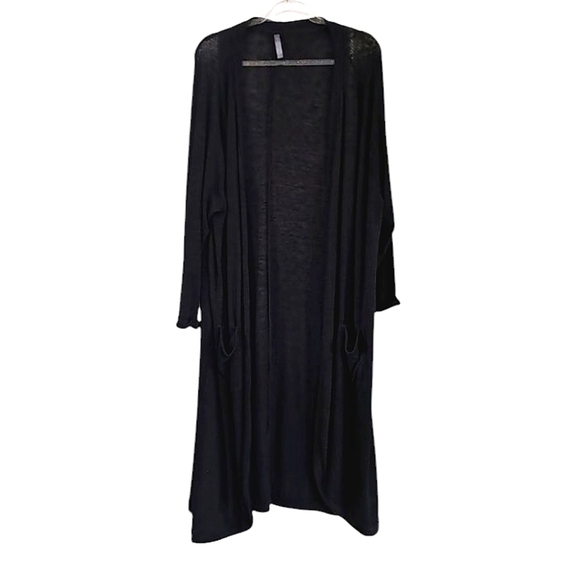 Massini Black Long Open Cardigan Size 3X - Picture 1 of 6